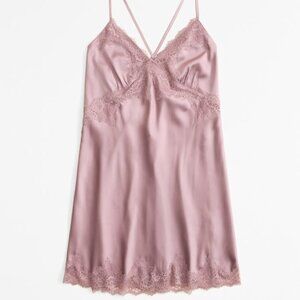 NWT Abercrombie & Fitch Lace and Satin Nightie Slip Dress | Size S